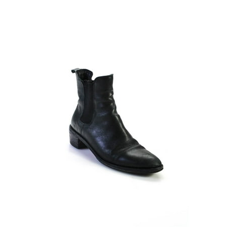 

Pre-owned|Loeffler Randall Womens Mid Heel Leather Chelsea Ankle Boots Black Size 6.5