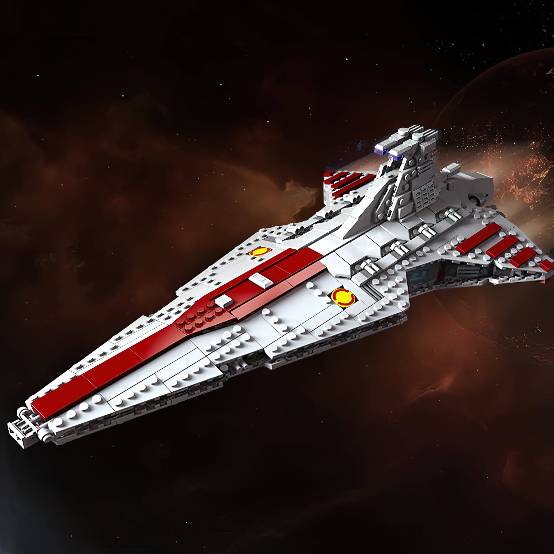 MACTANO Star Destroyer Building Block Set Venator-Class Attack Cruiser Plastic Toy for Adult 960PCS