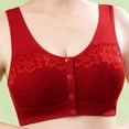 thumbnail image 3 of SMihono Fashion Daisy Bras for Older Women Front Closure Push Up Bras for Women No Underwire Plus Size Front Button Sports Bras Red 46/105, 3 of 3