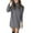 Grey, variant on Ediodpoh Women Double Lapel Hollow Out Pullover Dress Sweater Dress with Elegant Design for Fall and Winter Black S