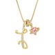 thumbnail image 1 of Collares colgantes con letras iniciales de 3 capas de oro un collar, 1 of 1