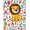 Yellow, Pattern 1, variant on ODIKA 2x3 Machine Washable Non-Slip Area Rug, Roaring Wildlife Animal Alphabet Teaching Surface High Traffic Rug, Yellow, 693159