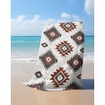 thumbnail image 4 of Red Aztec Beach Towels Oversized Super Absorbent, Southwest Boho Abstract Geometric Aesthetic Lightweight Bath Towel Quick Dry Sets For Bathroom/Pool/Rv Camping/Beach Play/Gym Room/Picnic 23"x47", 4 of 8