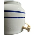 thumbnail image 5 of Aquanation Stripe Design Countertop Water Dispenser Porcelain Ceramic Beverage Crock with BPA Free Spigot and Ring, Fits 3 to 5 Gallon Bottle Jug (Green Stripes), 5 of 7