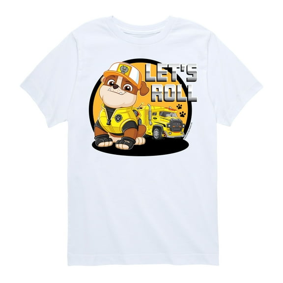Paw Patrol - Let's Roll Rubble - Toddler And Youth Short Sleeve Graphic T-Shirt