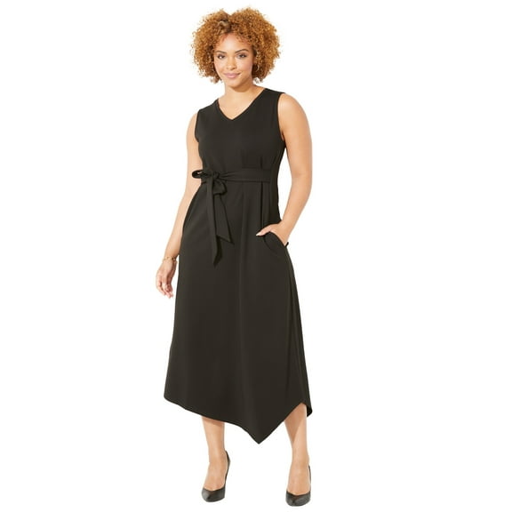 Catherines Women's Plus Size Liz&Me Sleeveless Ponte Knit Dress