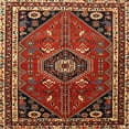thumbnail image 1 of Ahgly Company Machine Washable Indoor Square Traditional Tomato Red Area Rugs, 4' Square, 1 of 7