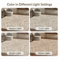 thumbnail image 7 of ODIKA 3'x5' Washable Area Rug Non-Slip, Flatweave, Easy Care Beige Distressed Vintage Boho Lattice Scroll Border Ornate Large Flowing Dynamic for Hallway, Laundry Room, 7 of 7