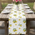 thumbnail image 4 of Cute Lemon Summer Table Runner 70 Inches, Farmhouse Floral Botanical Leaves Bed Runner Dresser Scarves Tabletop for Indoor Outdoor Parties/Ceremony/Banquet, 13" x 70", 4 of 9