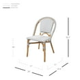 thumbnail image 3 of New Pacific Direct Avignon Paris Rattan Bistro Chair, (Set of 2), 3 of 8