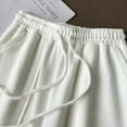 thumbnail image 4 of Athletic Shorts for Women Casual Solid Letter Print Wide Leg Oversized Pocket Bermuda Cargo Board Gym White Bottoms Sizes M, 4 of 7