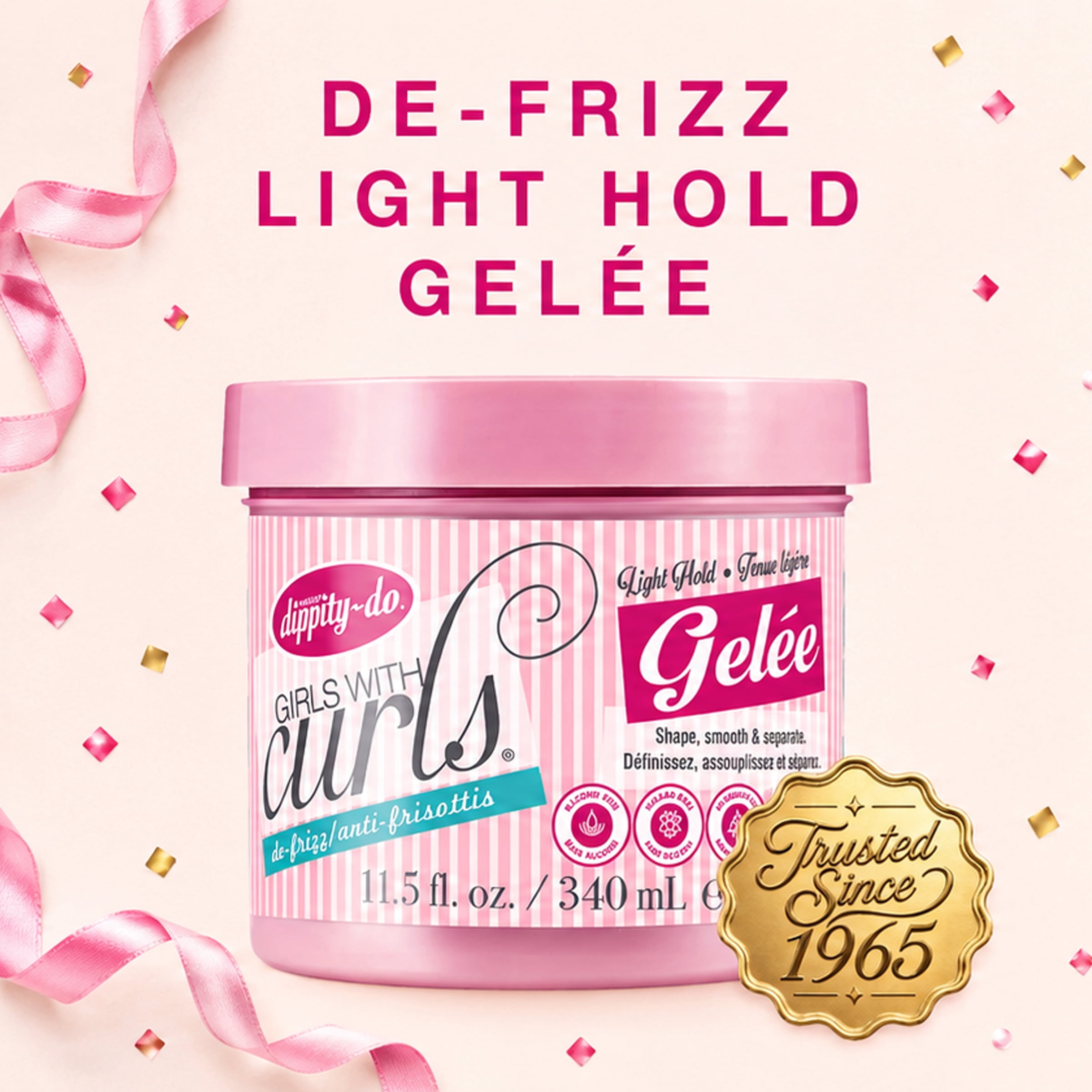Dippity-do Girls with Curls De-Frizz Light Hold Gelee, 340 ml/11.5 fl oz