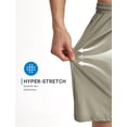 thumbnail image 5 of HISDERN Mens Athletic Shorts 7.8" Inseam 4-Way Stretch Drawstring Waist Shorts Khaki Nylon Spandex Gym Shorts, 5 of 8