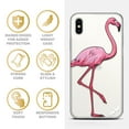 thumbnail image 4 of Case Yard iPhone-XS-Max Case Clear Soft & Flexible TPU Ultra Low Profile Slim Fit Thin Shockproof Transparent Bumper Protective Cover Drop Protective Cell Phone Cases (Classic Flamingo), 4 of 8
