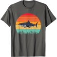 thumbnail image 1 of Retro Sunset Vintage Cute Shark Lover Fish Animal Lover Gifts Men Shirt T-Shirt Ocean Life Shirt Shark Birthday Shirt for Women Men Kids, 1 of 1