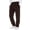 Brown, variant on Mens Casual Pants Cuffed Elastic Waist Solid Color Fleece Lined with Pockets Casual Everyday Trousers