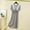 #4Gray, variant on MYAOYI Womens Nightgown Casual Plus Size V-Neck Solid Color Summer Short Sleeve Comfy Midi Sleepwear with Built in Shelf Bra