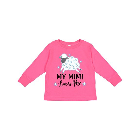 Inktastic My Mimi Loves Me Baby Lamb Boys or Girls Long Sleeve Toddler T-Shirt