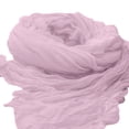 thumbnail image 6 of CXHEGBEJ Crinkle Wrinkle Texture Long Scarf for Women Vintage Hijab Neck Cover Summer Cotton Blend Soft Scarf Fashion Solid Color Shawl Wrap Light Pink, 6 of 7