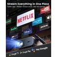 thumbnail image 3 of WiMiUS 4K Google TV Projector, 400 Lumens, Dolby Audio, Auto Focus & Auto Keystone Correction, Smart Screen Alignment, 3 of 8