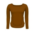 thumbnail image 6 of Timegard Womens Long Sleeve Shirts Fall Fashion Square Neck Slim Going out Tops Basics Tees Clothes, 6 of 7