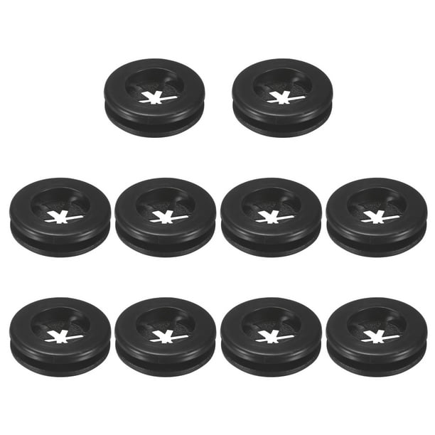 Uxcell 10-Pack Grommets de Goma para Cableado Grommet de Agujero de Escritorio en Forma de Pétalo de 16 mm