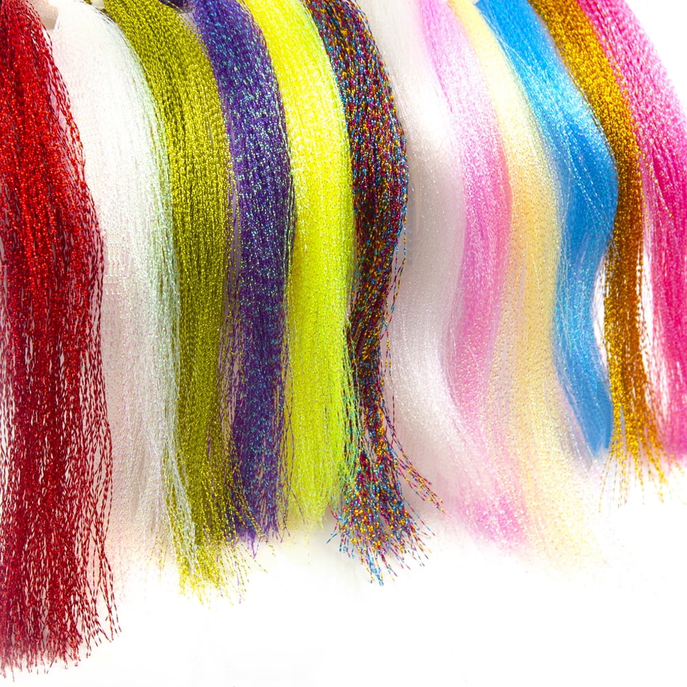 HERCULES 30 Packs Fly Tying Materials, Fly Fishing Line, Spiral Multi-Color Fly Fishing Crystal Flash Flashabou Tinsel for Making Fly Fishing Lure Flies