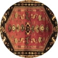 thumbnail image 1 of Ahgly Company Indoor Round Animal Brown Traditional Area Rugs, 8' Round, 1 of 4