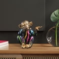 thumbnail image 3 of Estatua , figura de Animal, escultura en miniatura, adorno de resina para salpicadero , estante, decoración de oficina, regalo Estilo A BLESIY Estatua de mono, 3 of 6