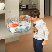 Ferplast Combi 1 Starter Hamster Cage | Includes Accessories | 15.94L x 11.61W x 8.86H بوصة, Green