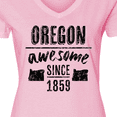 thumbnail image 4 of Inktastic Oregon Awesome Since 1859 Women's V-Neck T-Shirt, 4 of 5