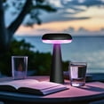 thumbnail image 7 of GRANDPATIO Solar Steel Mushroom-shaped Table Lamp with USB Port and Multi-Mode Lighting, Black, 7 of 7