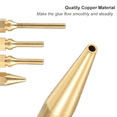 thumbnail image 4 of 5Pcs Glue GunCopper Nozzle Tips with O-Ring,Bore Long Tube Nozzles Thread Interchangeable Set for Hot MeltingGlue, 4 of 5