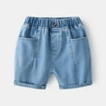 thumbnail image 2 of GiLiling Toddler Boys Denim Shorts, Elastic Waist Casual Summer Jean Shorts with Pockets, Rolled Hem Everyday Wear for Little Kids (Light Blue, 18-24 Months), 2 of 4