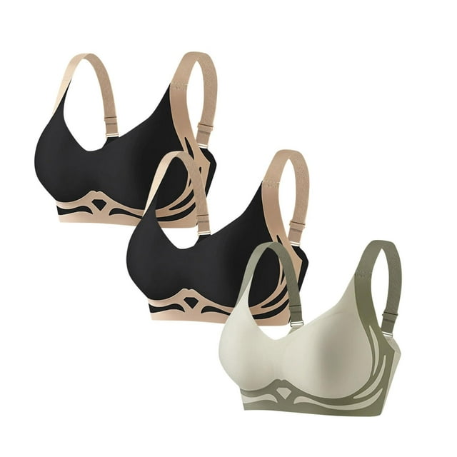 Bras For Women No Underwire Bra Wireless Comfortable Full Coverage Bralettes High Support Padded Sports Bras