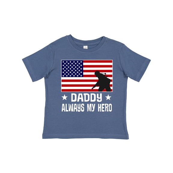 Inktastic Military Soldier Daddy Always My Hero Boys or Girls Toddler T-Shirt
