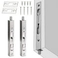 thumbnail image 3 of 2 Packs Door Bolt Lock Flush Bolt Latch Lock Concealed Door Security(Doors & Door Hardware), 3 of 10