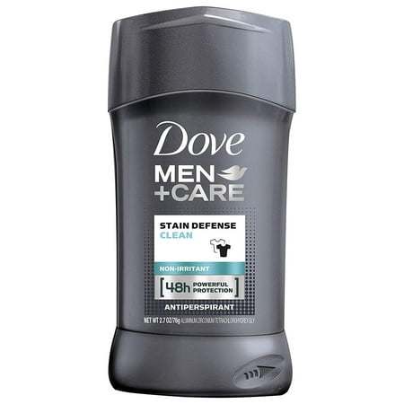 Dove Men+Care Stain Defense Antiperspirant Deodorant Stick, Clean, 2.7