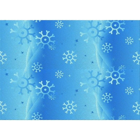 Ahgly Company Machine Washable Indoor Rectangle Transitional Neon Blue Area Rugs, 8' x 10'