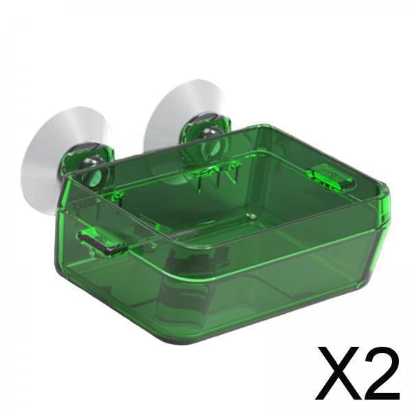 Alimentador de Reptiles con Ventosa Fernando 2 Piezas 9x6x3,5cm Verde