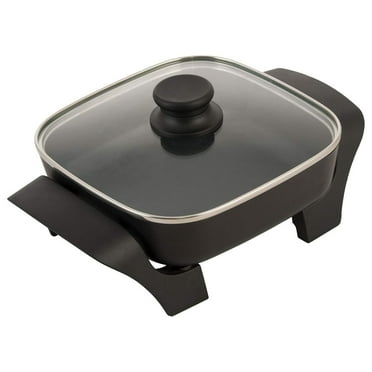 Appliances SK46 8-Inch Nonstick Electric Skillet with Glass Lid, One Size, Black