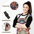 thumbnail image 2 of Boho Mandala 5 Pcs Kitchen Set Heat Resistant Oven Mitts and Non-Slip Pot Holders with Adjustable Cooking Apron, 2 of 6