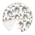 thumbnail image 2 of Daiia Cute French Bulldog Drawing Merry Christmas Tree Skirt , Xmas Large Lace-up Tree Skirt, Santa Snowflakes Rustic Home Decorations New Year Party Farmhouse Decor-48", 2 of 7
