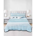thumbnail image 3 of Gradient Aqua Blue Queen Size Down Alternative Comforter,Lightweight Comforter Quilt Bedding Set with Pillow Shams Modern Rustic Minimalist Pastel Solid All Seasons Bed Comforter Duvet Insert 90"x96", 3 of 7