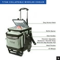 thumbnail image 4 of Titan by Arctic Zone 60 Can Collapsible Rolling Cooler, Seagrass, 4 of 12