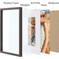 thumbnail image 2 of Vittanly 11x14 Picture Frame, Engineered Wood with Shatter Resistant Plexiglass, Display Pictures 8x10 with Mat or 11x14 without Mat, Photo Frame for Wall Mounting, Dark Grey, 1 Pack, 2 of 6