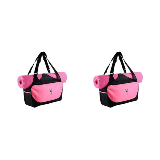 Destyer Yoga Mat Bag For Keeping Mat Clean And Protected Large Capacity Yoga Sport Bags pink 2Set