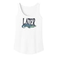 thumbnail image 4 of Later Gator Tank Top for Women & Teens Funny Summer Alligator Graphic Shirt White Tank Top XX-Large, 4 of 5