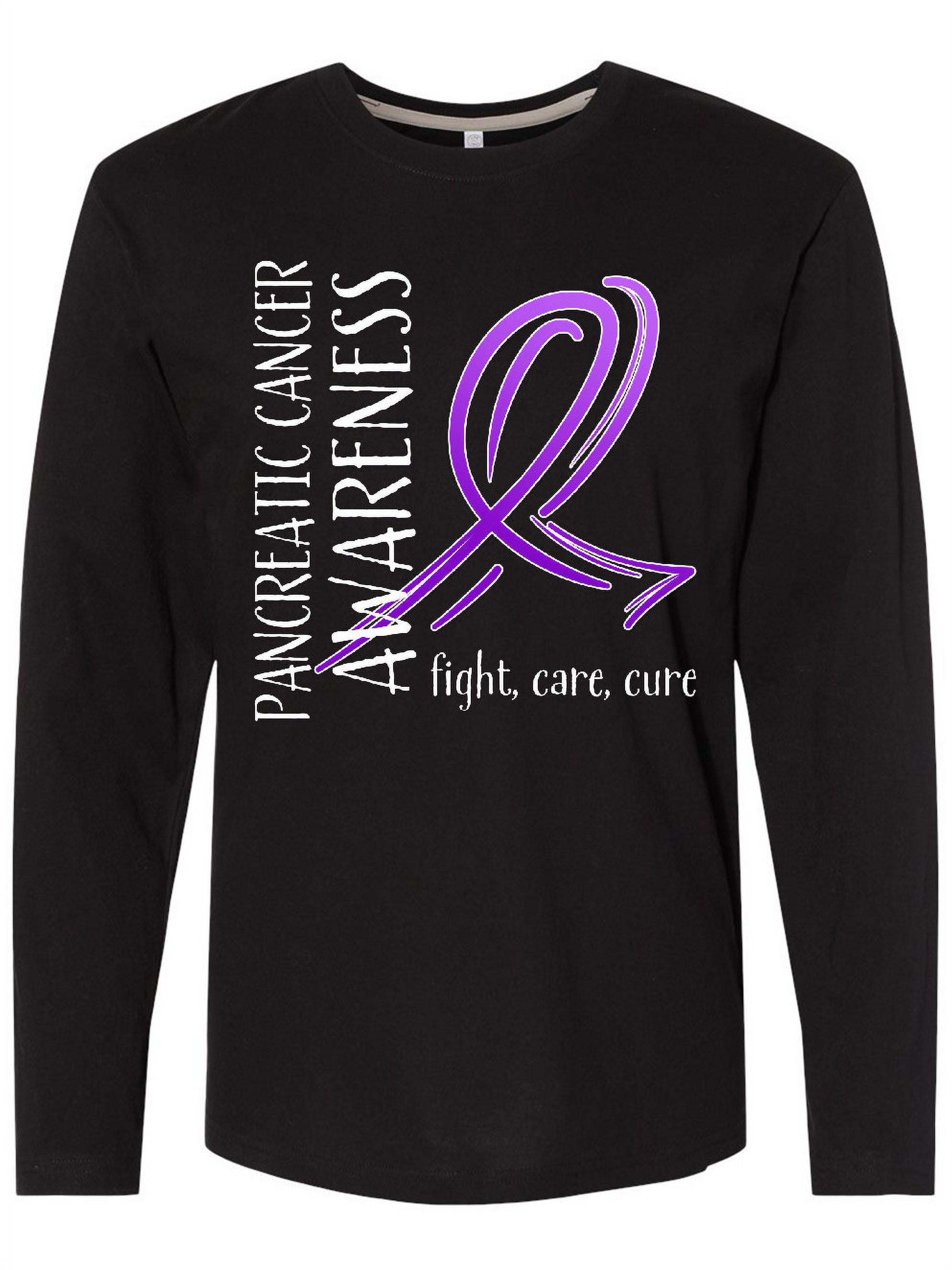 Inktastic Pancreatic Cancer Awareness- Fight, Care, Cure Long Sleeve T-Shirt  - Walmart.com
