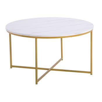 Promotion Clearance Marble Simple Round Coffee Table White 90x90x48 5cm Com Promotion Clearance Marble Simple Round, Outdoor Round Coffee Table Clearance